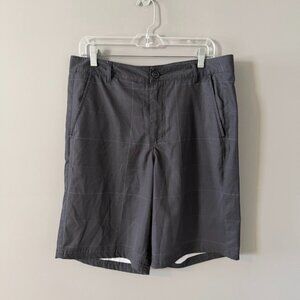 Oxide Men's Plaid Gray Shorts